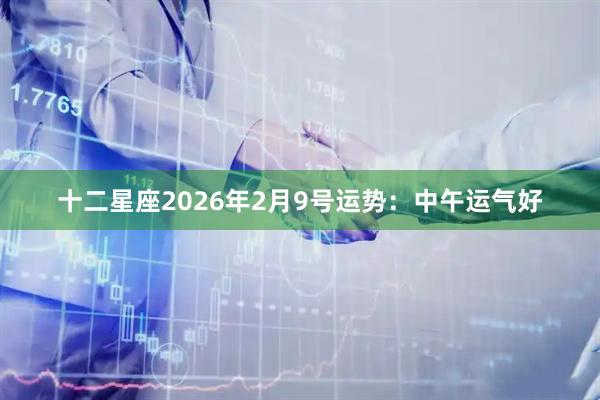 十二星座2026年2月9号运势：中午运气好