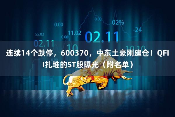 连续14个跌停，600370，中东土豪刚建仓！QFII扎堆的ST股曝光（附名单）