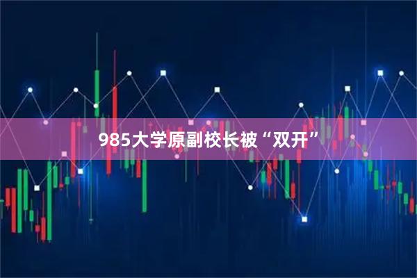 985大学原副校长被“双开”