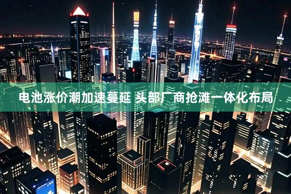 电池涨价潮加速蔓延 头部厂商抢滩一体化布局